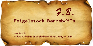 Feigelstock Barnabás névjegykártya